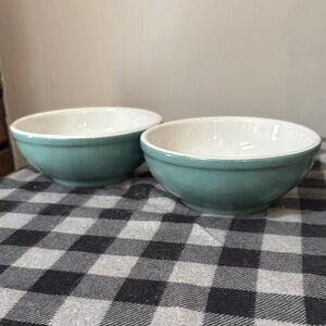 Elegant Teal Ceramic Bowls